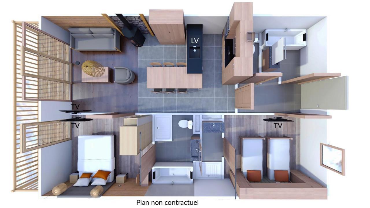 Les Balcons Platinium Val Cenis Apartment ล็องส์เลอวิลลาร์ ภายนอก รูปภาพ